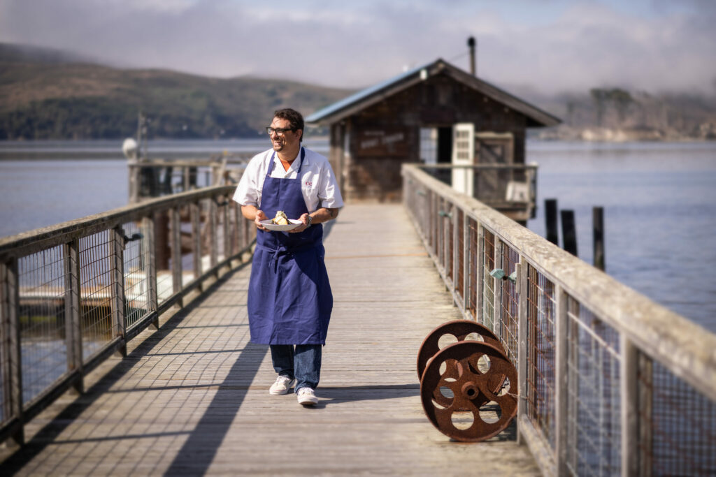 Chef Chris Consentino has updated the menu at the 90-year-old Nick’s Cove Restaurant on Tomales Bay Monday, September 18, 2023. (John Burgess/The Press Democrat)