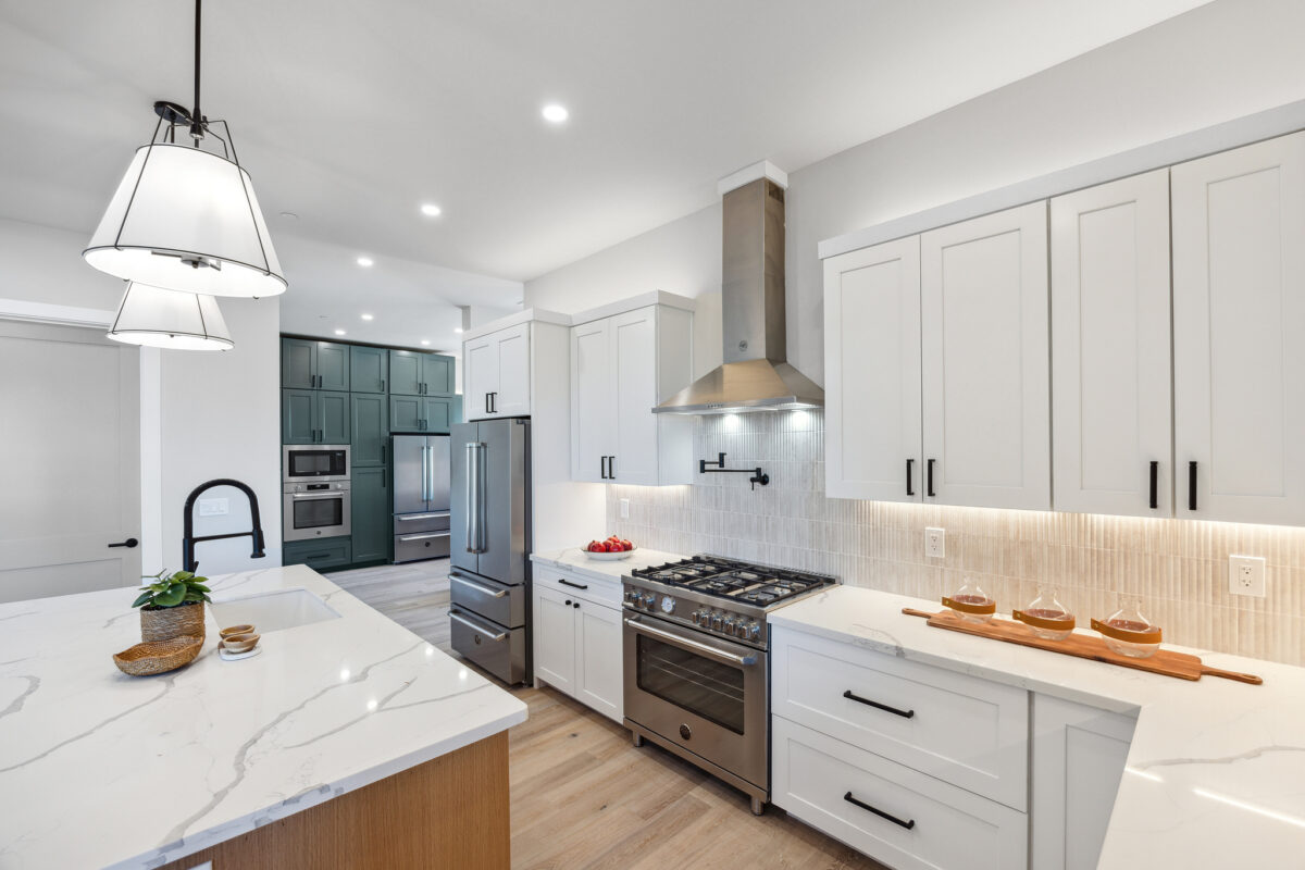 The butler's kitchen provides storage and food prepping space off to the side of this main kitchen. (Tom Rohrer)