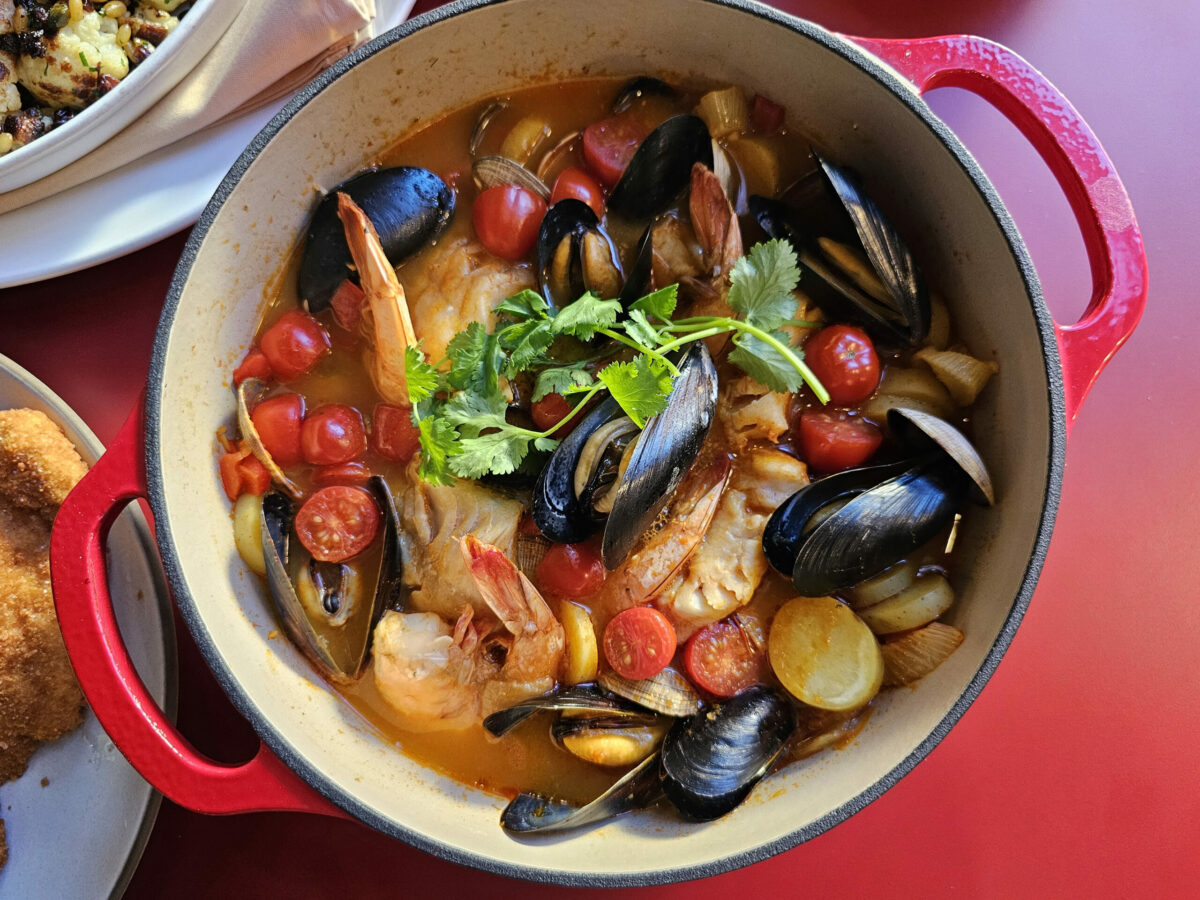 Portuguese Fish Stew at Townes restaurant in Santa Rosa. (Heather Irwin/The Press Democrat)