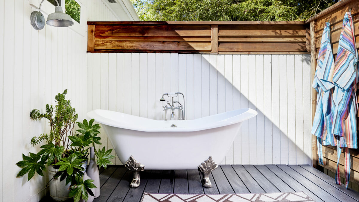 Relax in your own outdoor tub at Boon Hotel + Spa in Guerneville. (Boon Hotel + Spa)