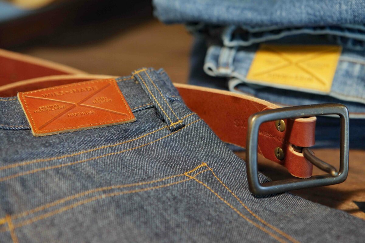 Wies Made t-shirts, belts and jeans are some of the clothing products sold by the small Petaluma clothing company with big goals for sustainable fashion._Monday, May 01, 2023. _(CRISSY PASCUAL/ARGUS-COURIER STAFF)