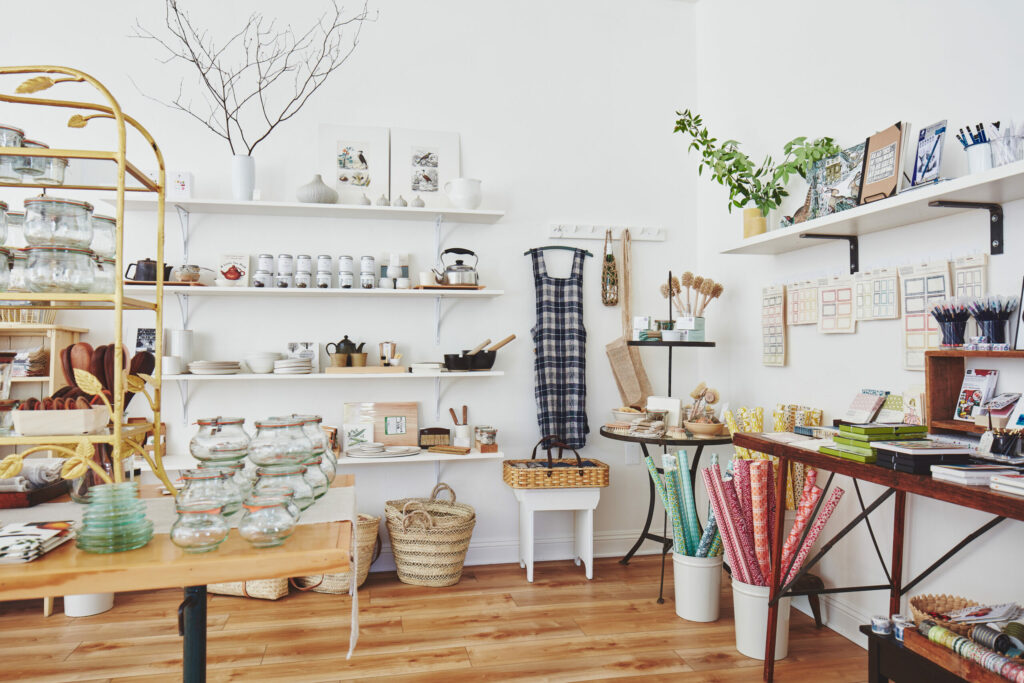 The minimalist, eco-friendly store Good Gray in Penngrove fronts two businesses: Good Gray, with housewares, books, stationery, and art supplies, and Apprentice Studio, with hand-knitted sweaters plus jewelry and apparel. (Kim Carroll)
