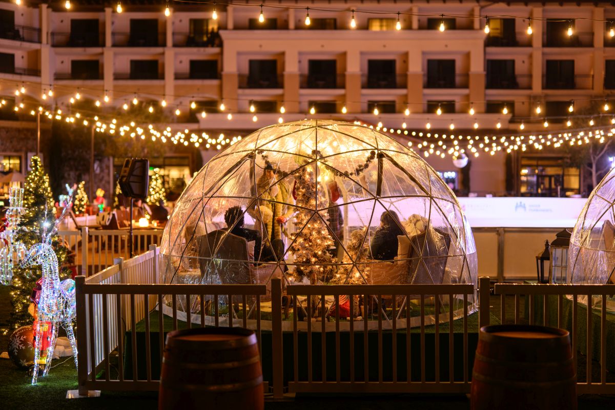 Ice Skating rink side igloo at Grand Reserve at The Meritage