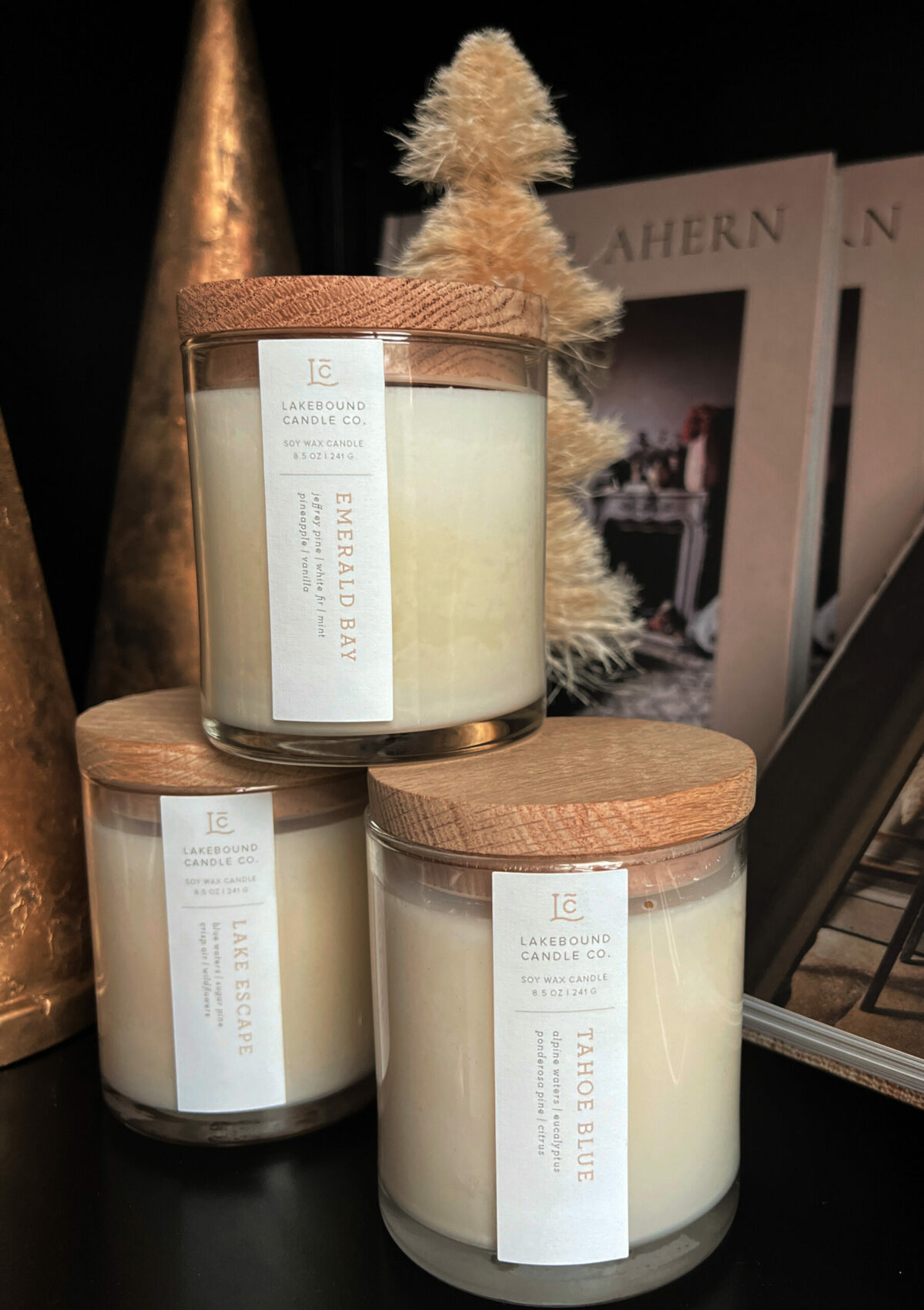 Poetic Wax: The scents in these Windsor-made candles are inspired by cherished memories on the lake. Pictured here are Lake Tahoe and Emerald Bay. $28, Storia Home, 961 Gravenstein Hwy S Suite 130, Sebastopol, 415-501-0024, storiahome.com
