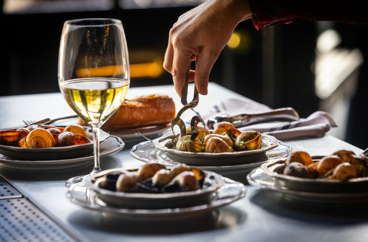 A selection of Escargots from Augie’s French Tuesday, November 28, 2023, on Courthouse Square in Santa Rosa. (John Burgess/The Press Democrat)