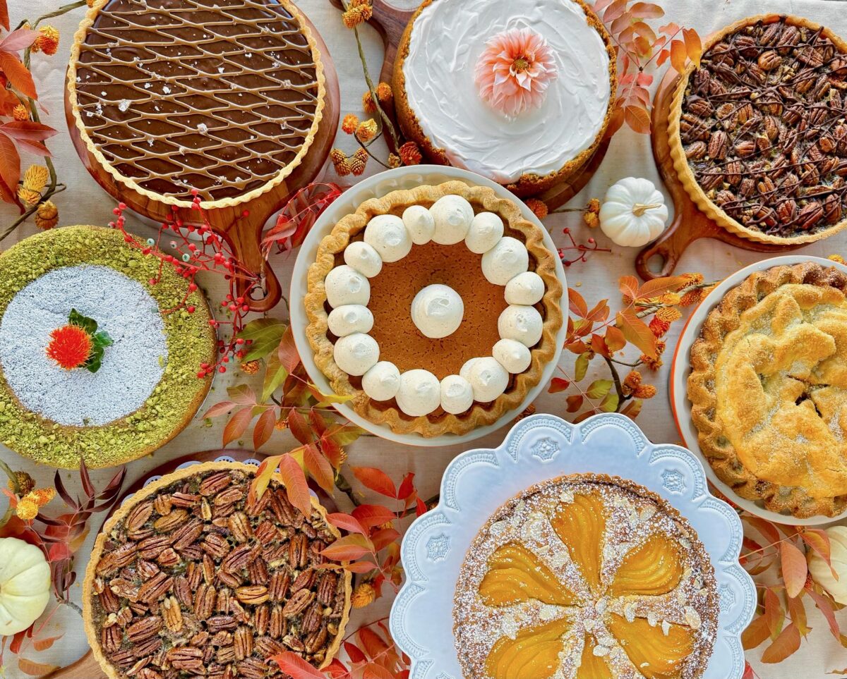 Holiday pies from Stellina Pronto in Petaluma. The bakery will have Italian-style tarts, pumpkin cheesecake, pistachio almond cake and more to satisfy your holiday sweet tooth. (Courtesy Stellina Pronto)