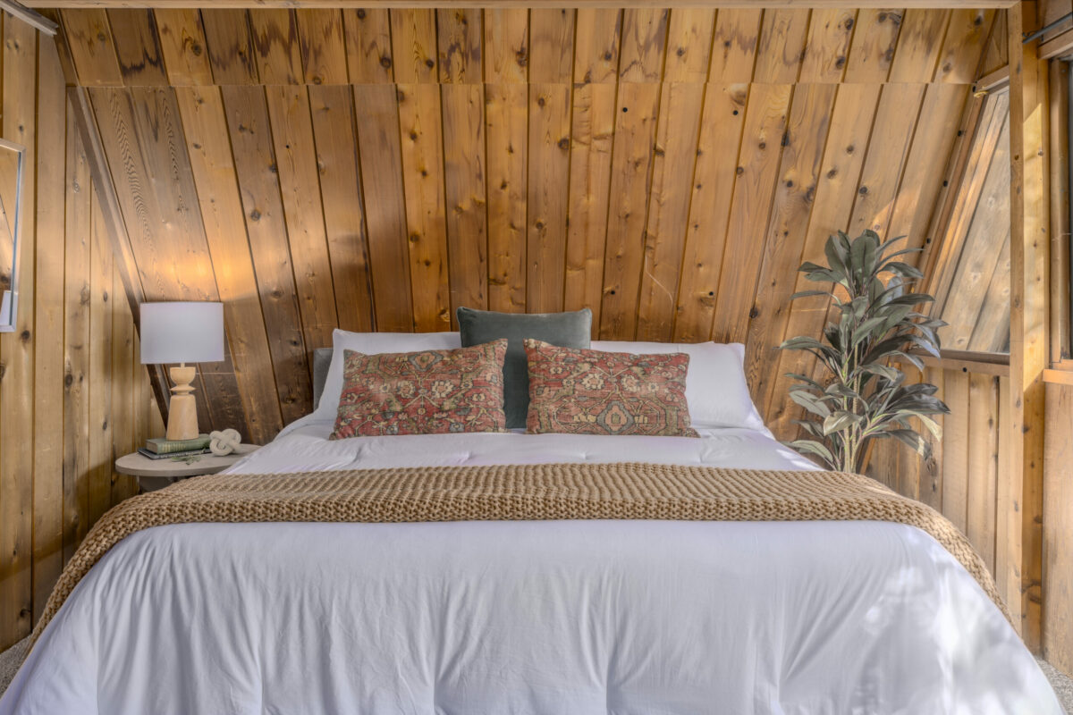 One of the home's two bedrooms. (Paul Rollins)