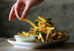 Crispy Kennebec Fries from the Spinster Sisters in the South A district of Santa Rosa. (John Burgess/The Press Democrat)