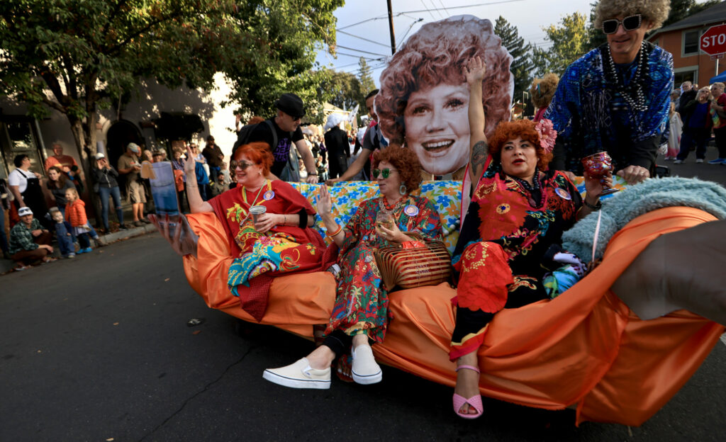 A collection of Three's Company Helen Roper's during WinterBlast in the South of A Arts District, Saturday, Nov. 4, 2023, in Santa Rosa. (Kent Porter / The Press Democrat) 2023
