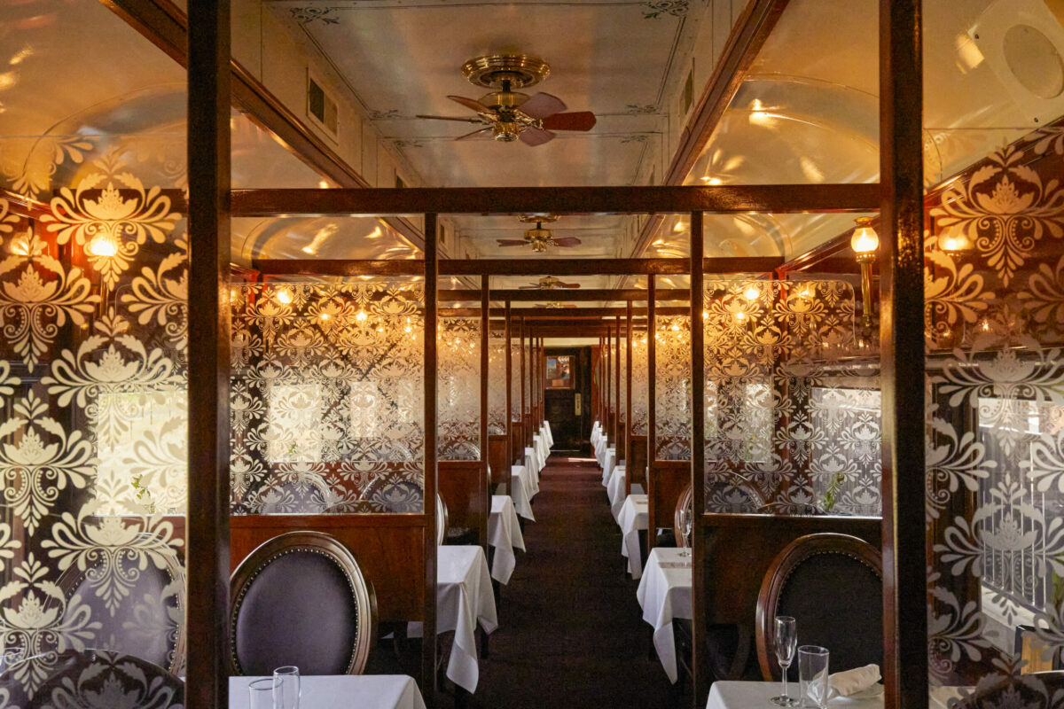 The Napa Valley Wine Train is one of the country’s remaining historic passenger railroads, featuring vintage Pullman rail cars that have been restored to evoke a feeling of early 20th century luxury train travel while catering to the sensibilities of contemporary passengers. (Napa Valley Wine Train)