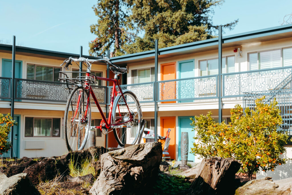 The Astro Motel, which is walking distance from the heart of the action, provides convenient and well appointed lodgings in the SOFA district, and a fleet of Shinola bicycles for rent. (Sonoma County Tourism)
