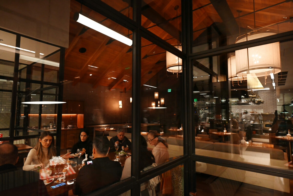 The dining room at Auro restaurant in Calistoga, Calif. on Thursday, Dec. 8, 2022. (Erik Castro / For The Press Democrat)