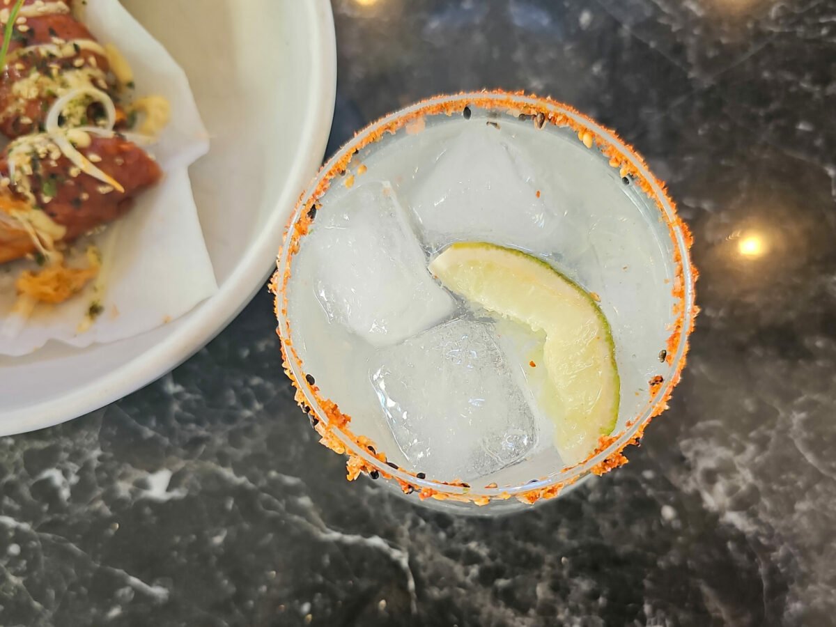 Mezcal margarita at Sushi Kosho. (Heather Irwin / The Press Democrat)