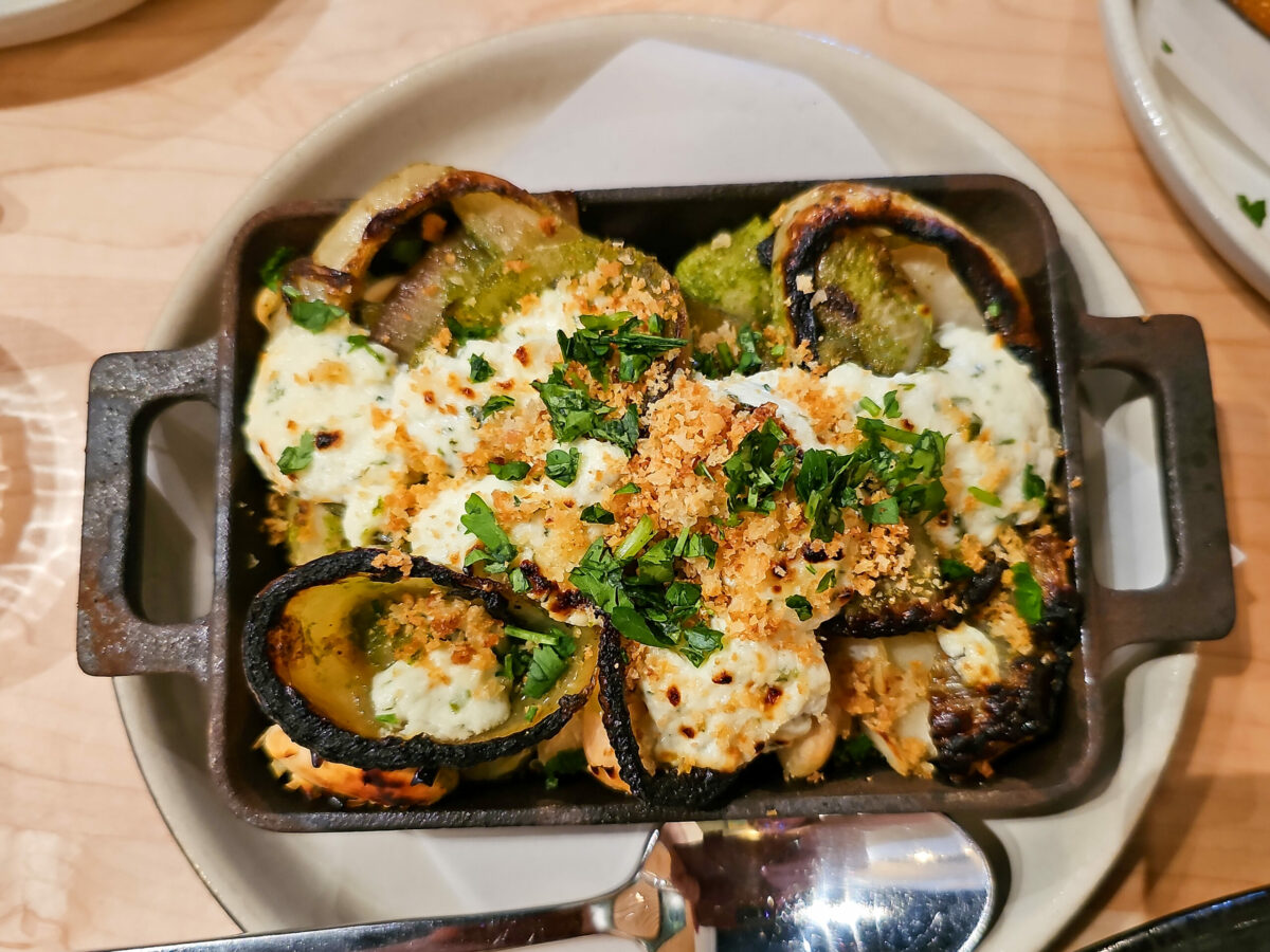  Bean Gratin with onions and herbed goat cheese at Luma restaurant in Petaluma. (Heather Irwin/The Press Democrat)