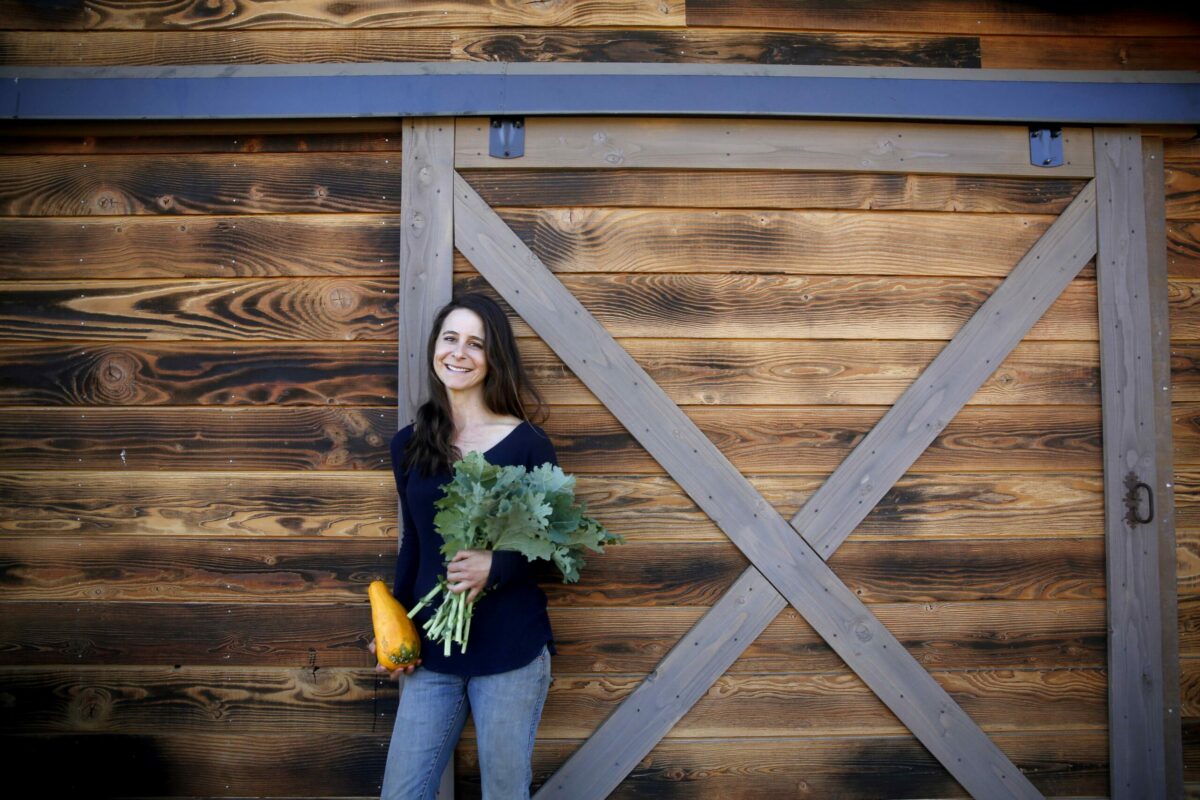 Caiti Hachmyer is the owner of Red H Farm in Sebastopol, on Thursday, October 6, 2016. (BETH SCHLANKER/ The Press Democrat)