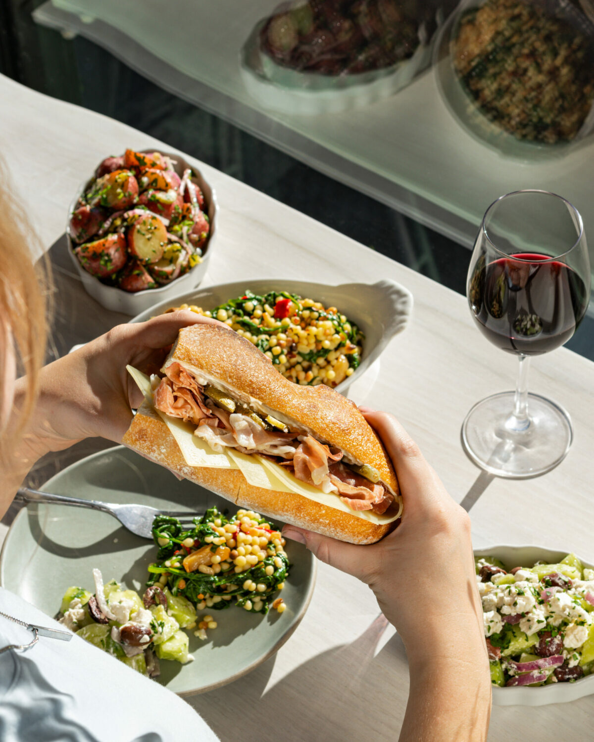 A meaty sandwich at Stellina Alimentari in Petaluma. (Emma K Creative)