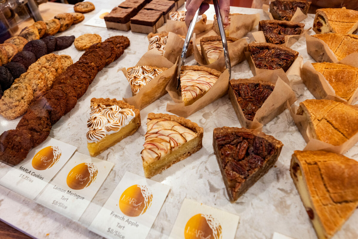 A selection of tarts and sweet treats from Marla SR Bakery and Cafe November 16, 2023. (Photo John Burgess/The Press Democrat)