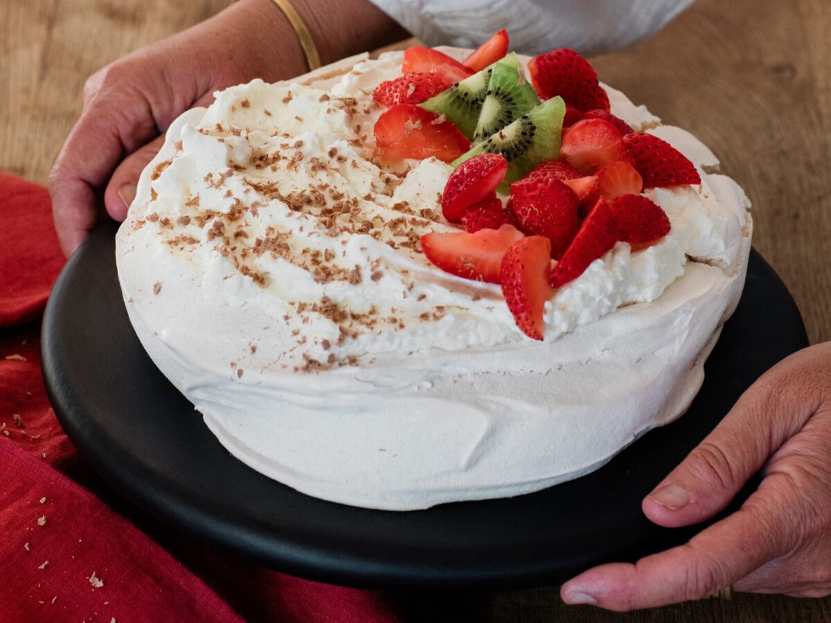 New Zealand-Style Pavlova from BurtoNZ Bakery in Windsor. (Photo by Eileen Roche. Styling by Alysia Andriola) 