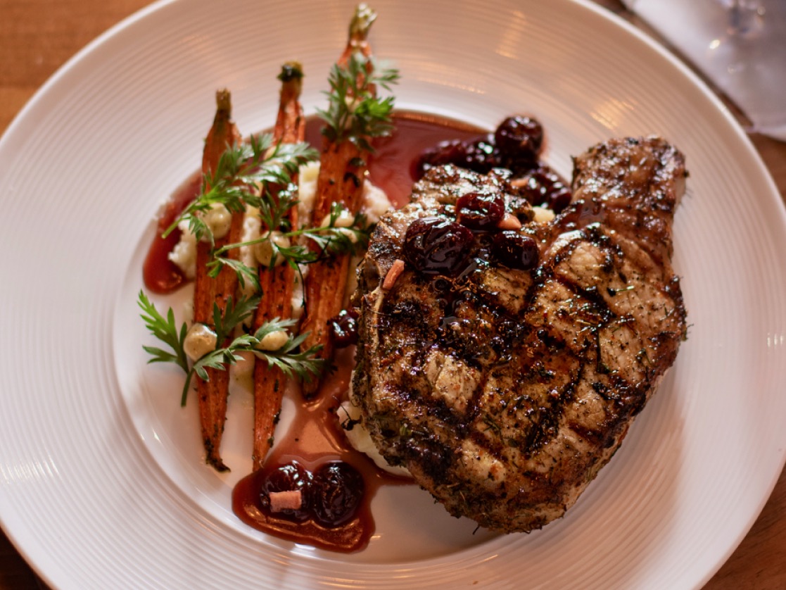 Pork chops from Mezzeluna restaurant in Cotati. (Mezzeluna)