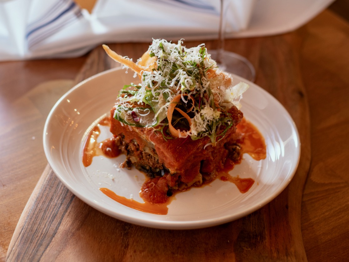 Moussaka from Mezzeluna restaurant in Cotati. (Mezzeluna)