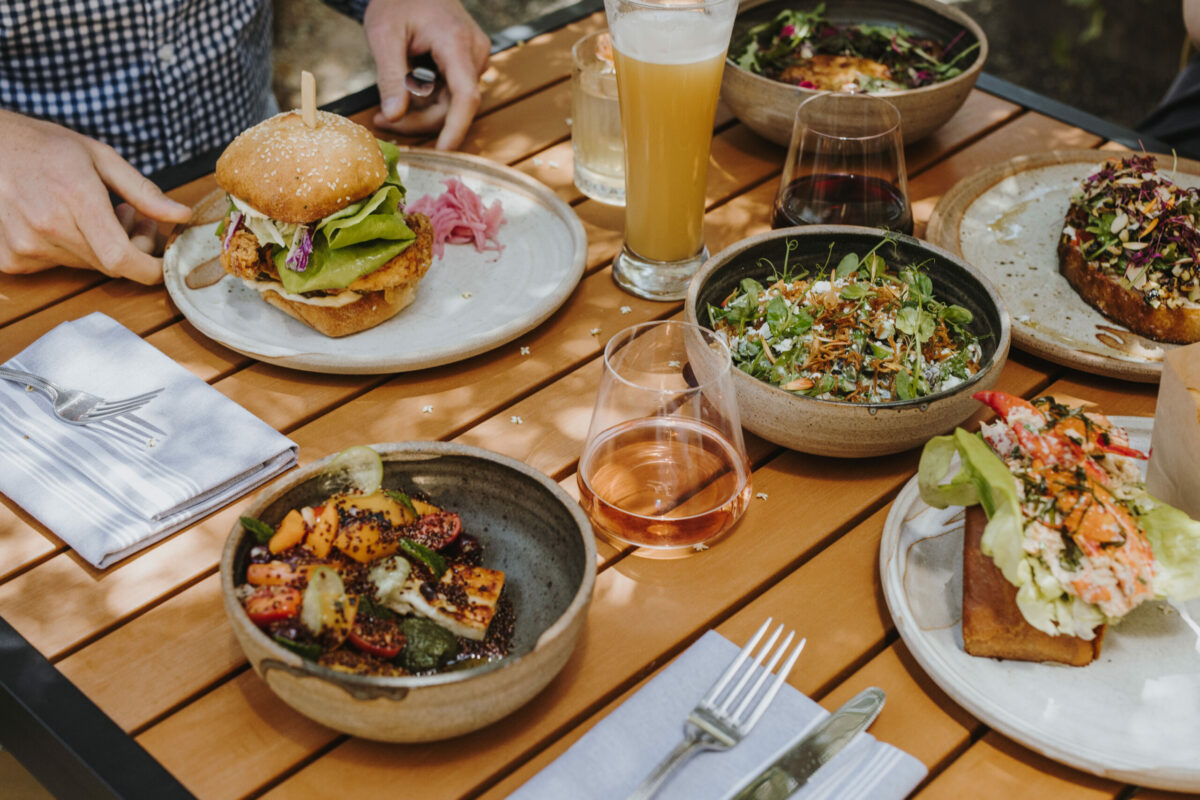 A spread of dishes at Folktable restaurant in Sonoma. (Erika Cole)
