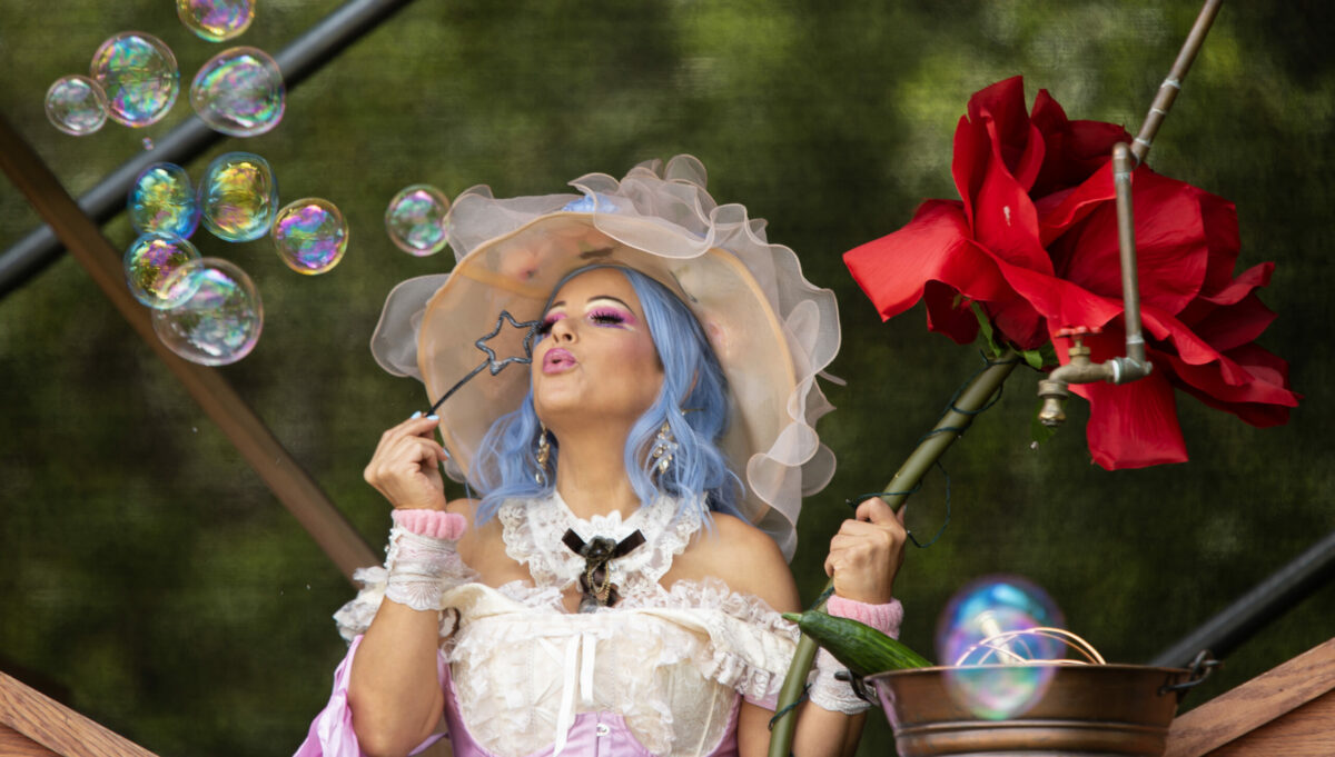 Hendrick's Gin employees dressed in period costume entertain guests at the 10th annual BottleRock Napa Valley, Friday, May 26, 2023. (Chad Surmick / The Press Democrat)