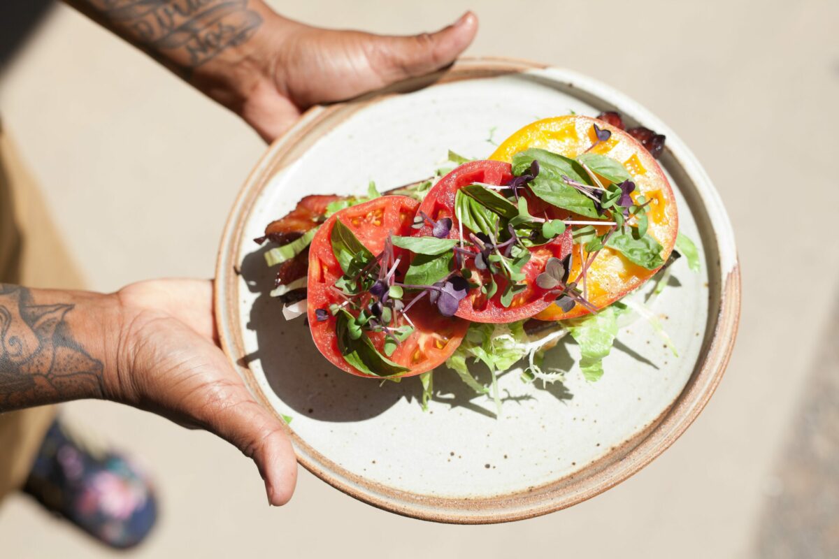 At Folktable restaurant in Sonoma. (Erika Cole)