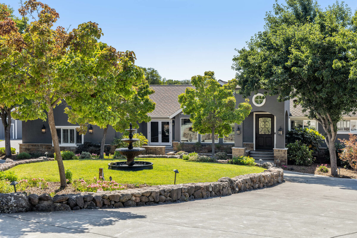This home in Petaluma—on a six-acre property designed for entertainment—is listed for $4,795,000. (Open Homes)