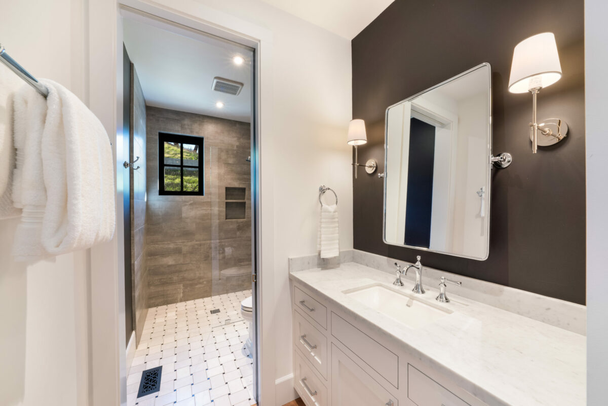 Bold hues are accented delicately with traditional nickel fixtures. (Ned Bonzi / Sotheby’s International Realty)