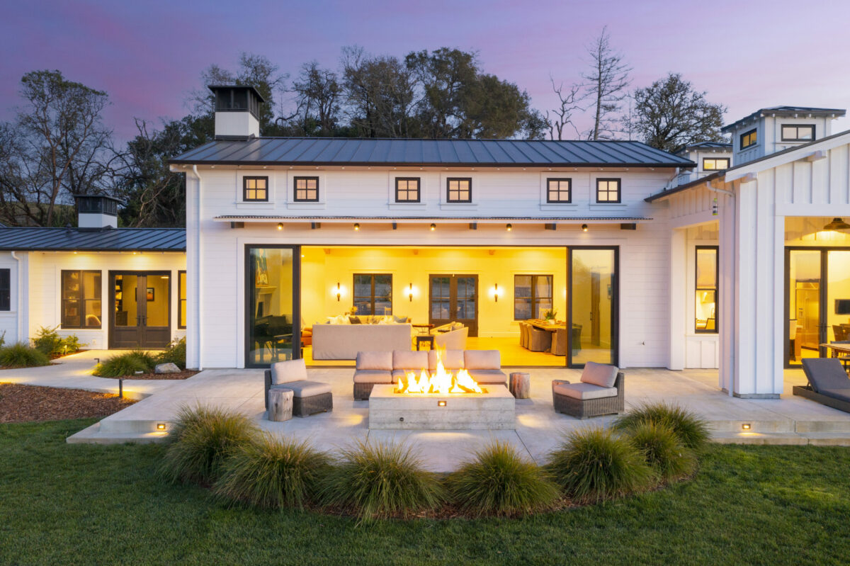 The three-bedroom, three-bathroom main home plus a guest barn, pool and outdoor kitchen provide the setting for idyllic wine country living. (Ned Bonzi / Sotheby’s International Realty)