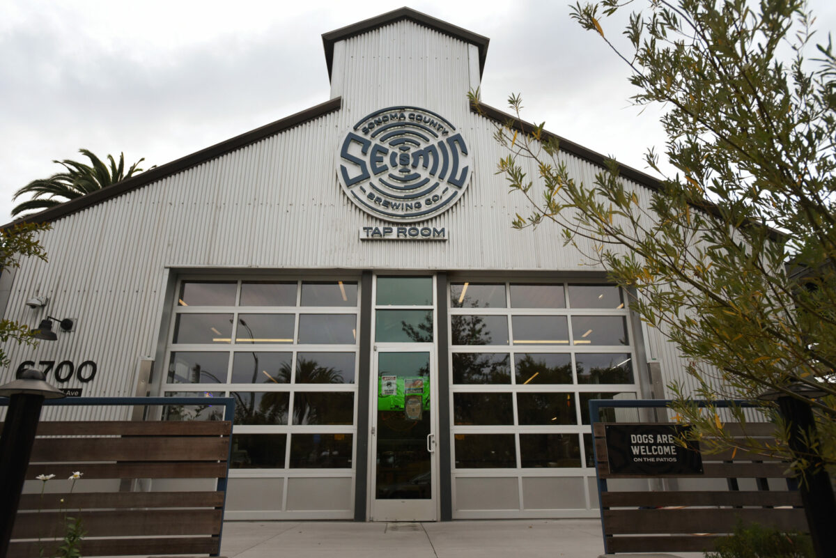 The Seismic Brewing Taproom in The Barlow in Sebastopol, Calif., on Thursday, October 7, 2021. (Photo: Erik Castro/for The Press Democrat)