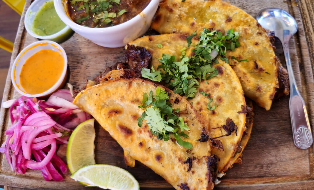Quesabirria tacos at Mi Ranchito in Santa Rosa. (Heather Irwin/The Press Democrat)
