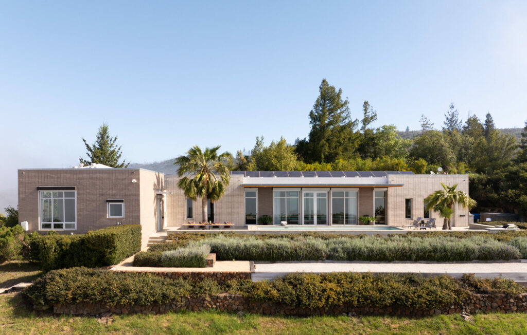 A three-bedroom, three-and-half-bathroom 2900+ square foot home built into the contour of a hillside overlooking Sonoma Valley is currently listed for $5,300,000. (Adam Potts)