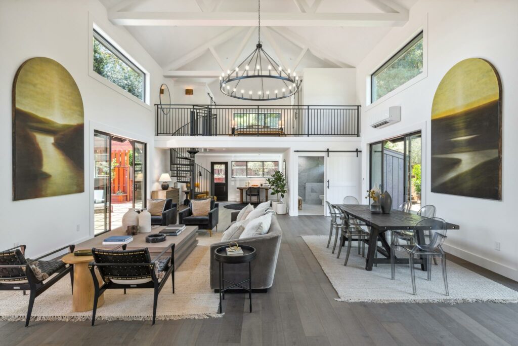 The barn sits just behind the antique building. (Open Homes Photography)