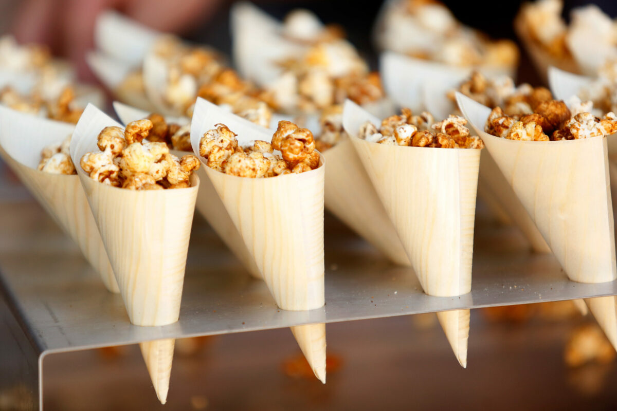Candy cap mushroom kettle corn by chefs Marianna Gardenhire and Daniel Kedan of Backyard restaurant during the North Coast Food and Wine Festival at Sonoma Mountain Village in Rohnert Park, on Saturday, June 10, 2017. (Alvin Jornada / The Press Democrat)