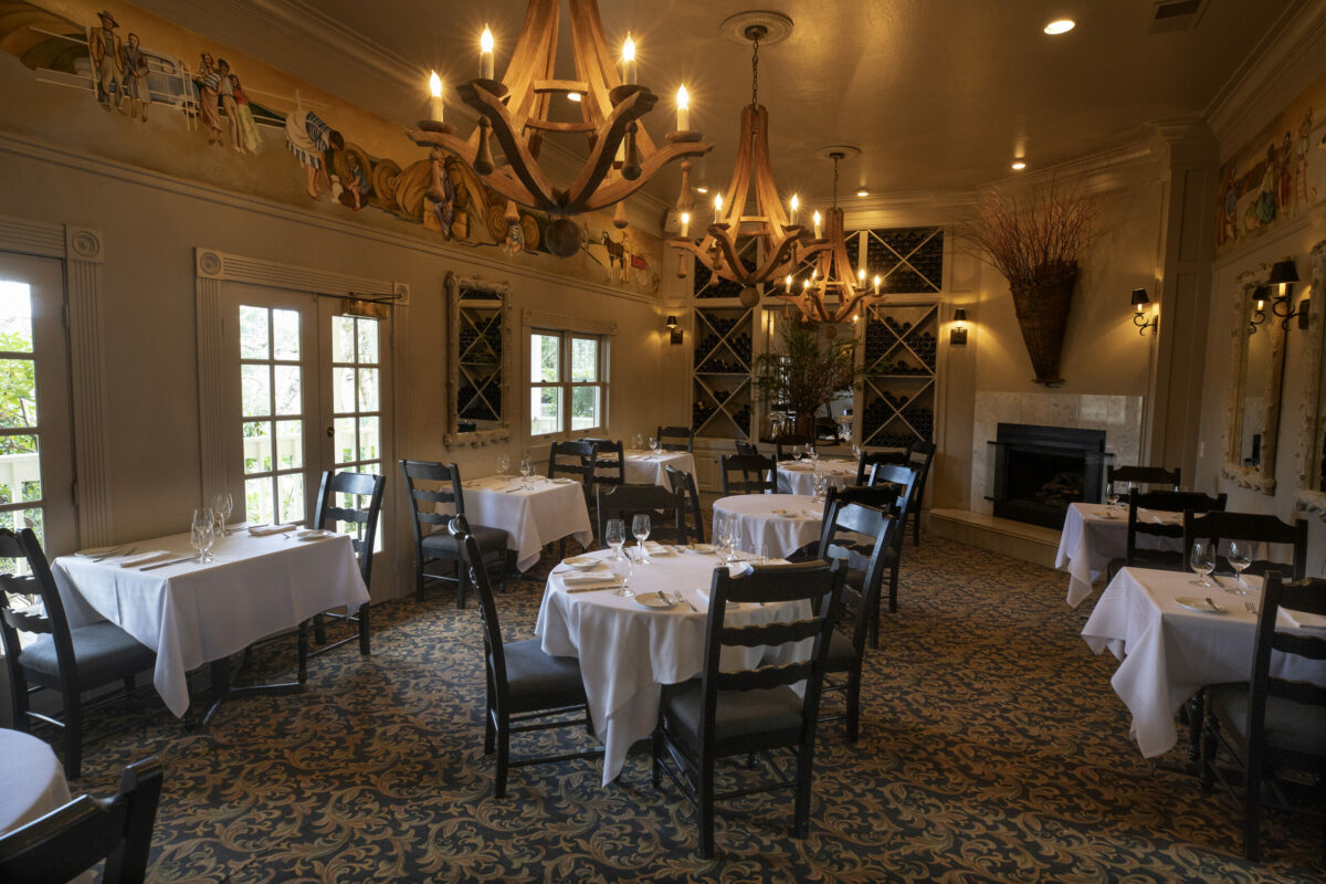 The restaurant at the Farmhouse Inn in Forestville. (John Burgess/The Press Democrat)
