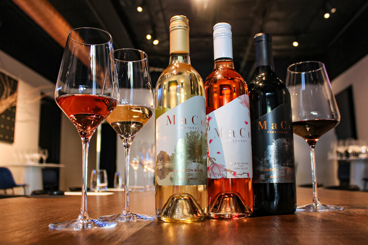 The MaCo Vineyards tasting room in downtown Napa. (Alvaro Camacho)