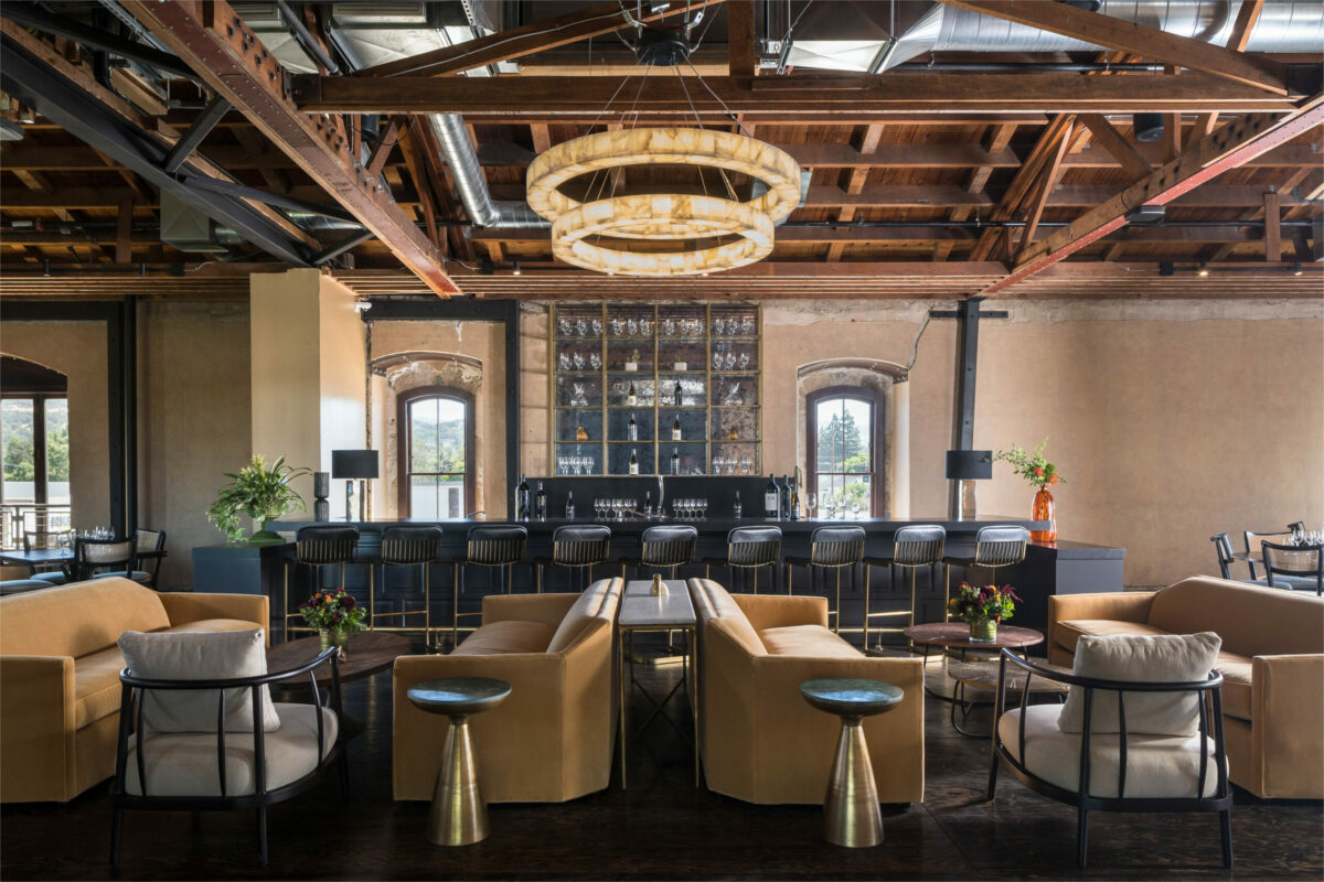 Robert Mondavi Winery’s Arch & Tower in downtown Napa overlooks the Napa River. (Robert Mondavi Winery)