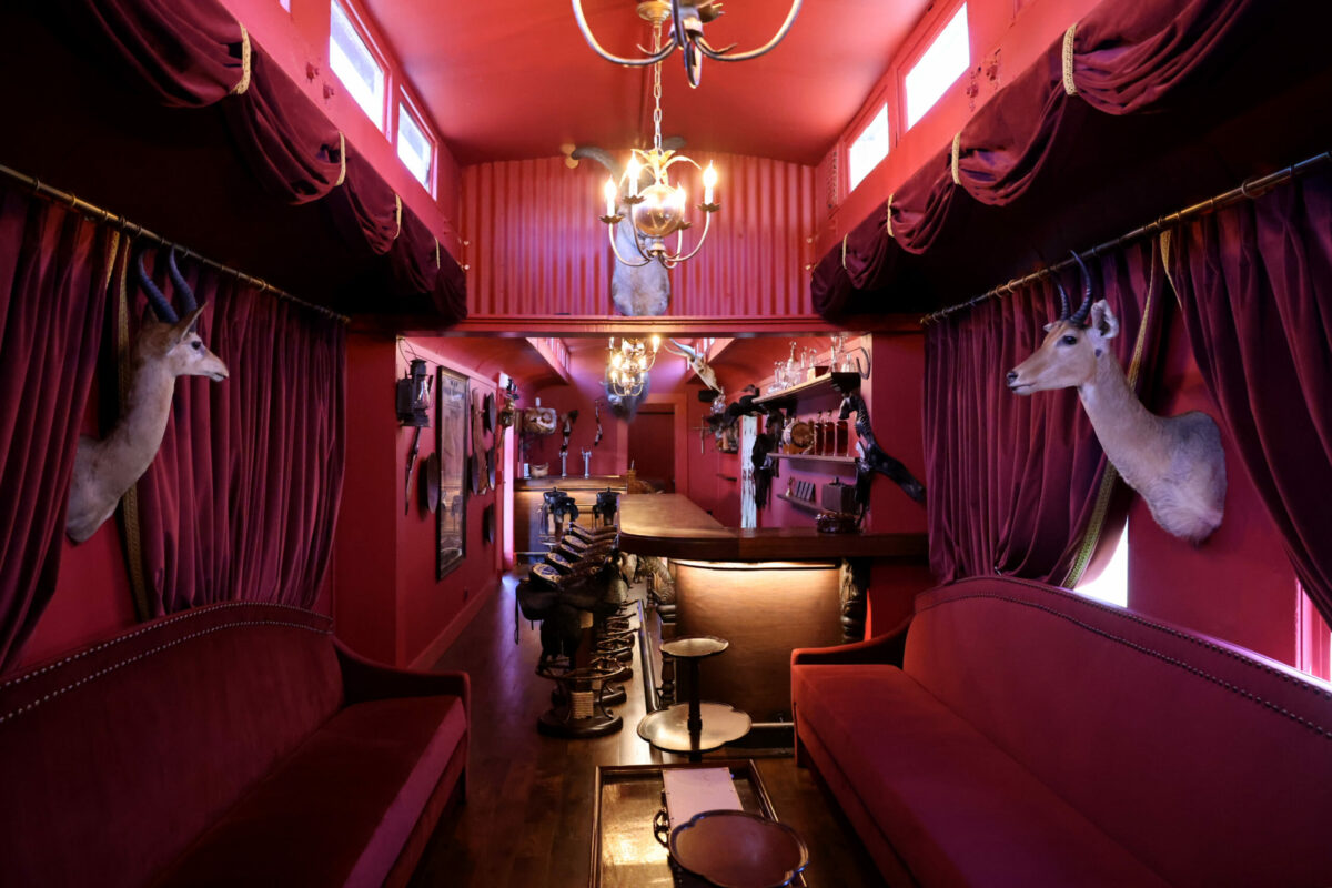 An Old-West themed decor inside the First Millionaire’s Saloon at the Calistoga Depot in Calistoga, Monday, May 13, 2024. (Beth Schlanker / The Press Democrat)