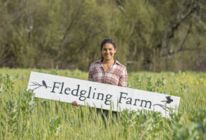 Farmer Alice Tibbets of Fledgling Farm at Green Valley Farm + Mill near Sebastopol March 25, 2024. (Chad Surmick / The Press Democrat)