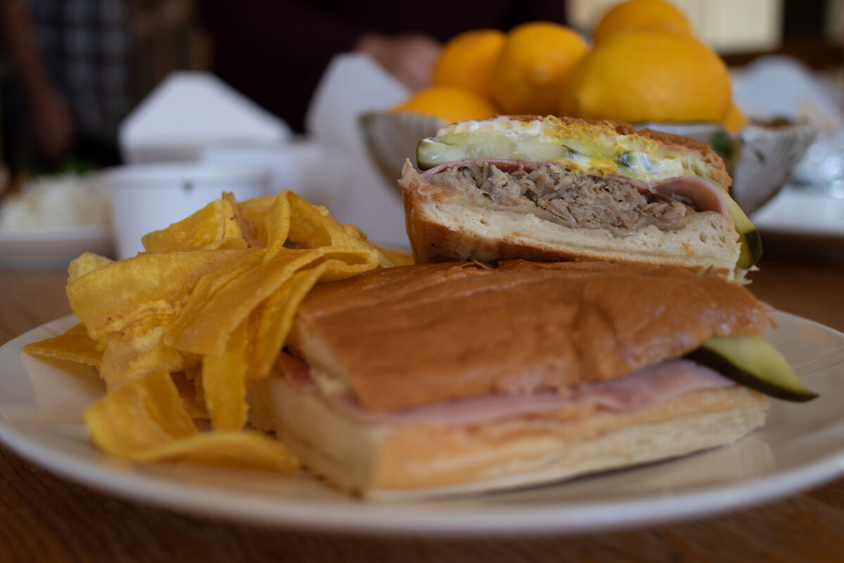 Cubano sandwich from Sol Food in Petaluma. (Heather Irwin/The Press Democrat)