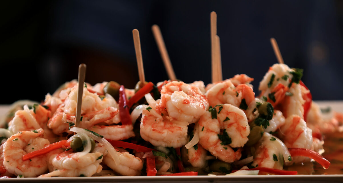 Sol Food's whole shrimp ceviche was a big hit during the North Coast Wine and Food Festival at the Luther Burbank Center for the Arts in Santa Rosa, Saturday, June 17, 2023. (Kent Porter / The Press Democrat)