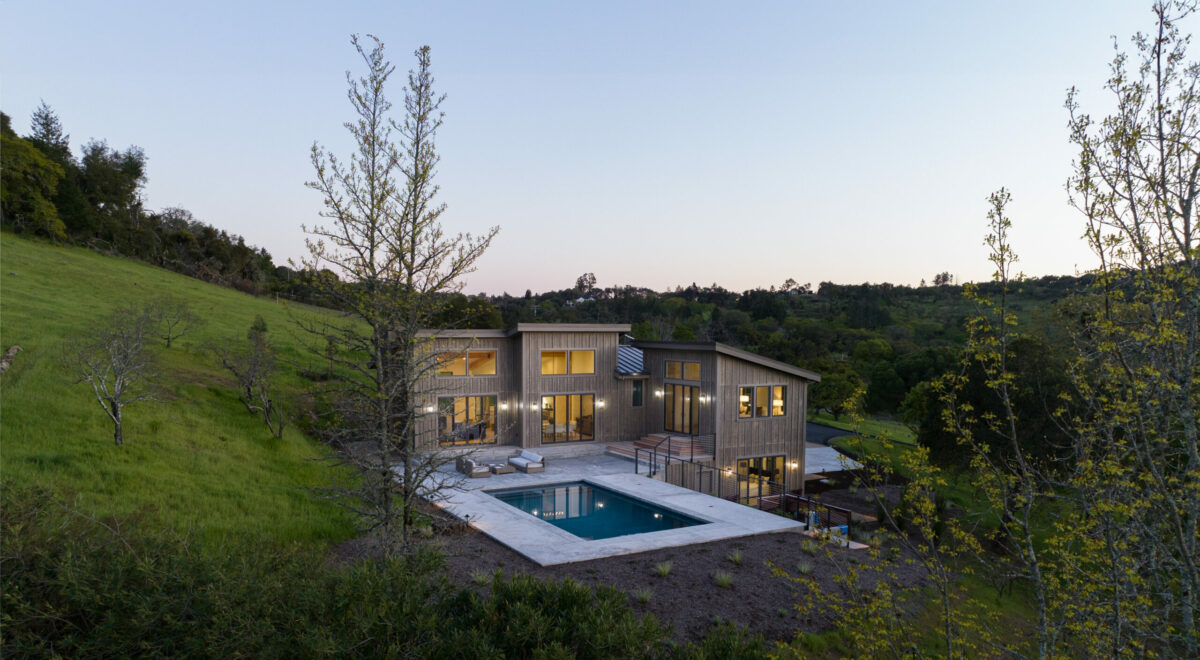 This modern three-bedroom, three-and-half-bathroom situated on ten acres in Santa Rosa is listed for $2,745,000. (Steven Magner)