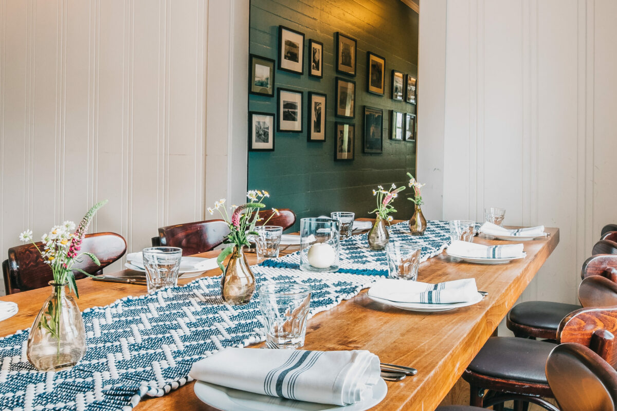 Table spread at Due West Tavern. (Roxanne McClure Photography)