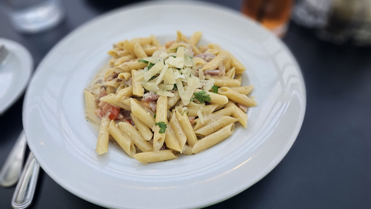 Penne alla Boscaiola at Cafe Citti in Santa Rosa. (Heather Irwin/The Press Democrat)