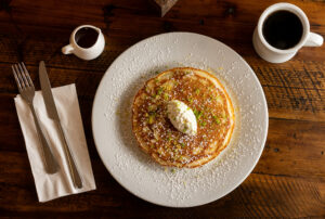 Lemon Pancakes with cottage and syrup from the Verano Cafe Thursday, June 13, 2024, in Sonoma. (Photo by John Burgess/The Press Democrat)