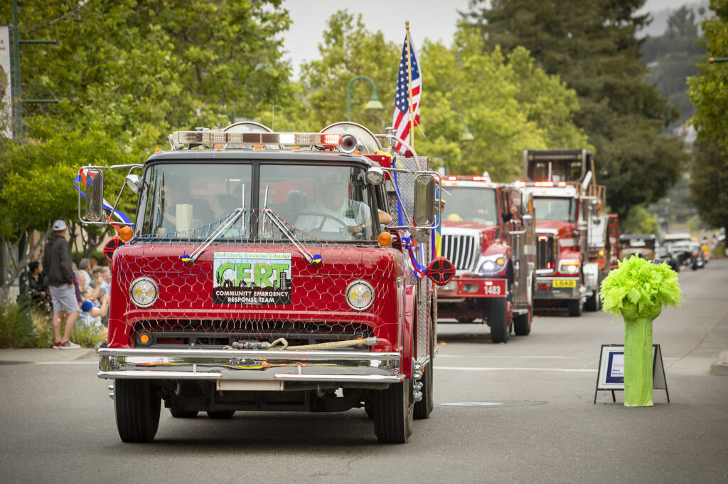 Cloverdale held its first Fourth of July parade on the 150th anniversary of the founding of the town Monday, July 4, 2022. (John Burgess / The Press Democrat)
