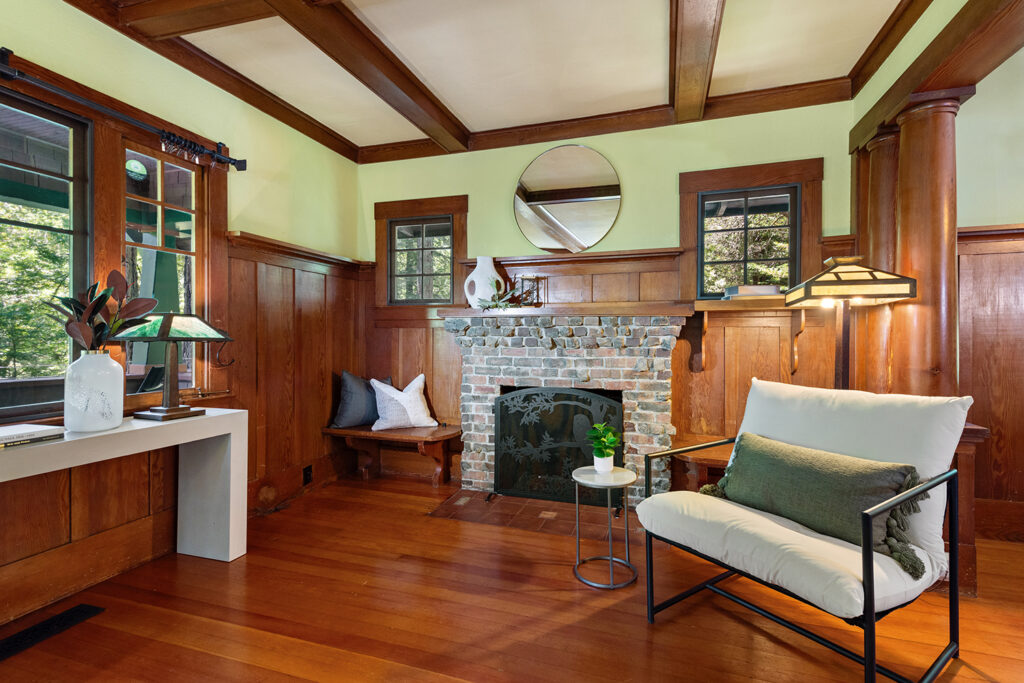 The interior has well-preserved woodwork that exemplifies the Arts and Crafts design period. (Brian McCloud)