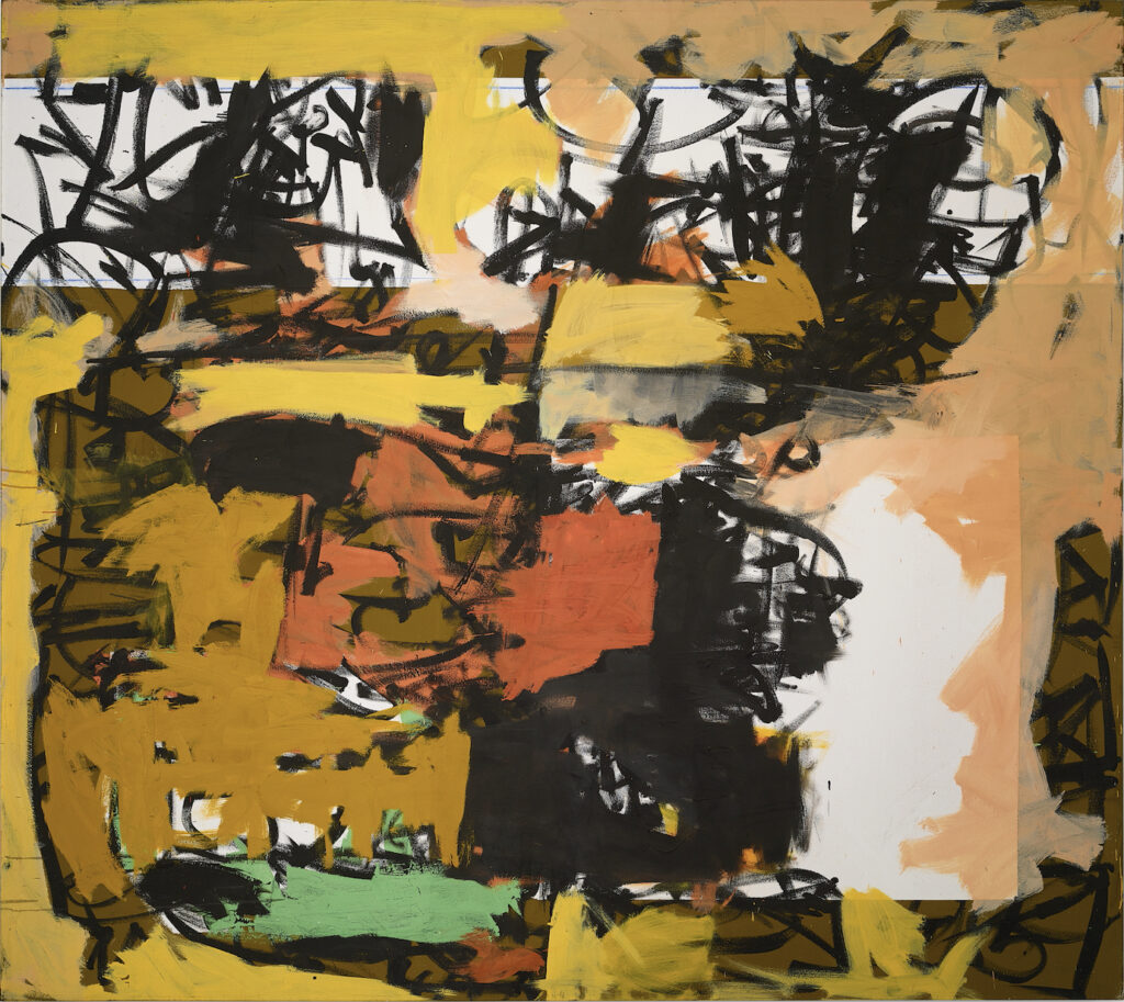 Arthur Monroe's work, Untitled, 1980, oil on canvas, 84 x 96 inches. Monroe was an Oakland-based artist, part of the abstract expressionist art scene of the 1950s in the Bay Area. His work will be featured at the Sonoma Valley Museum of Art for its 2024 exhibition, Arthur Monroe: A Tow to Carry, May 11 - Sep. 8, 2024. (Courtesy of Malin Gallery)