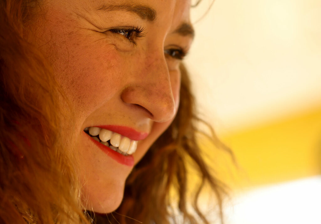 Anamaría Morales, the College Confectionista, Tuesday, July 30, 2024, at her pop-up mobile cheesecake truck in downtown Guerneville, Tuesday, July 30, 2024. (Kent Porter / The Press Democrat) 2024